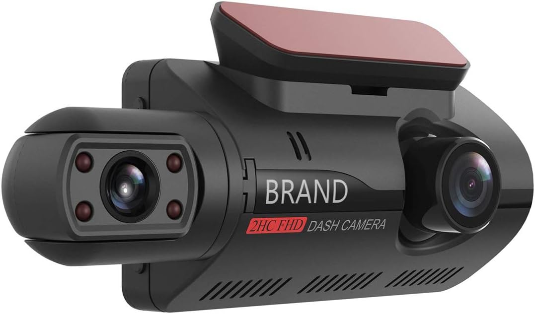 Dash Cam Mini HD con Display IPS da 3", Rilevamento Movimento, Registrazione 24H, Visione Notturna, Registrazione in Loop, DVR Auto 720P